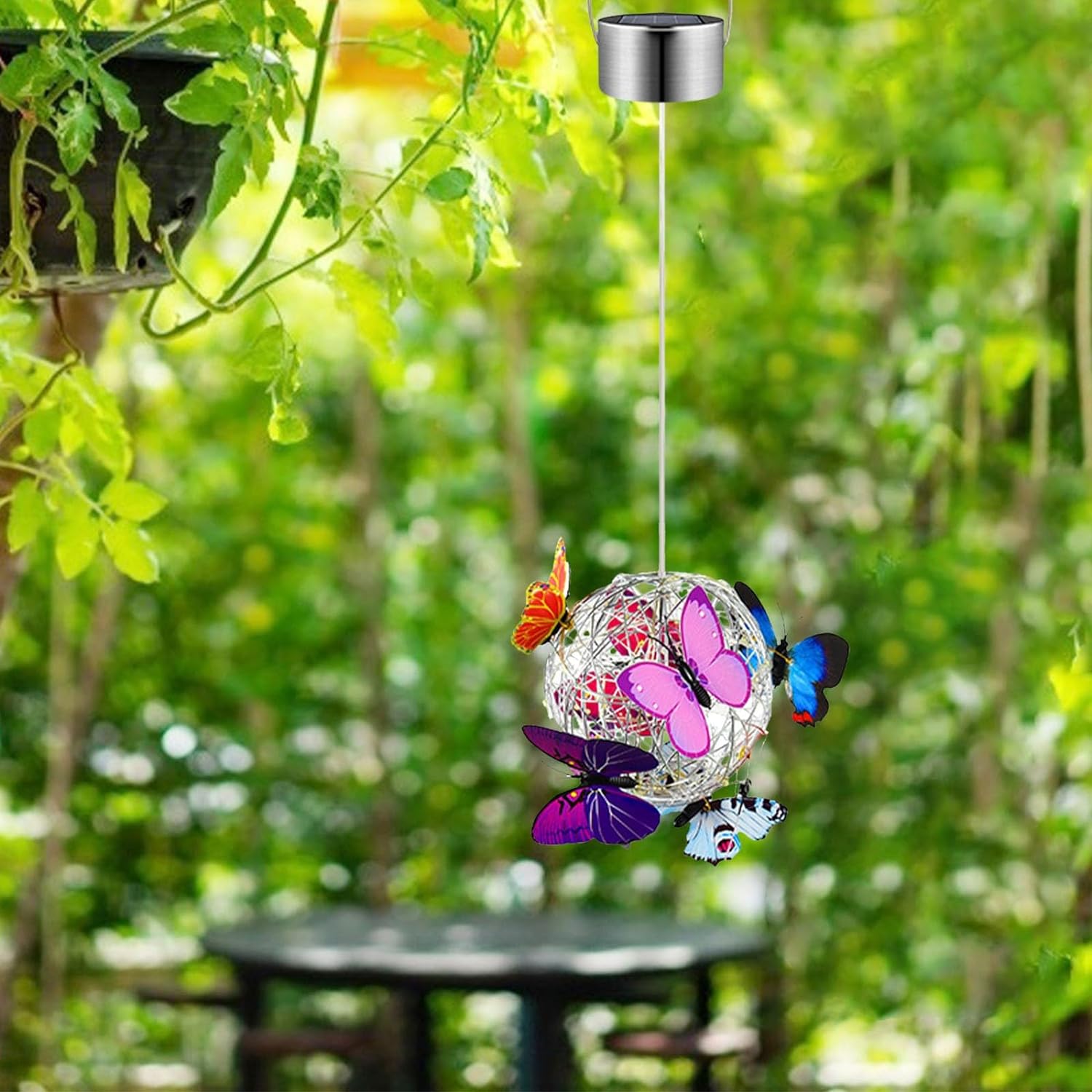 ❤️Mother's Day Sale 50% OFF❤️New Arrivals!!! - Pendant Outdoor Solar Colorful Big Butterfly Roaming Light