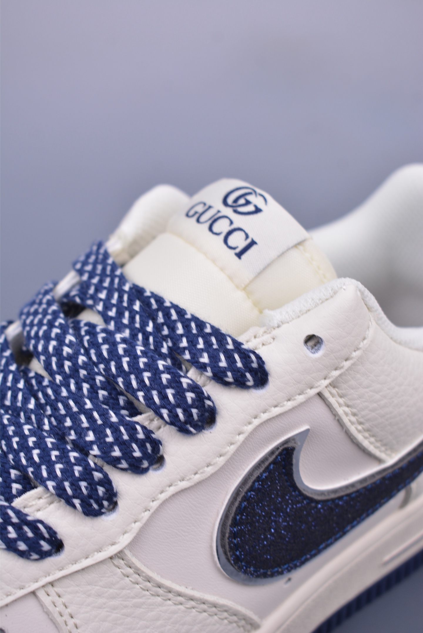 Gucci x Nike Air Force 1 07 Low Sneakers White and Blue QY6818-610