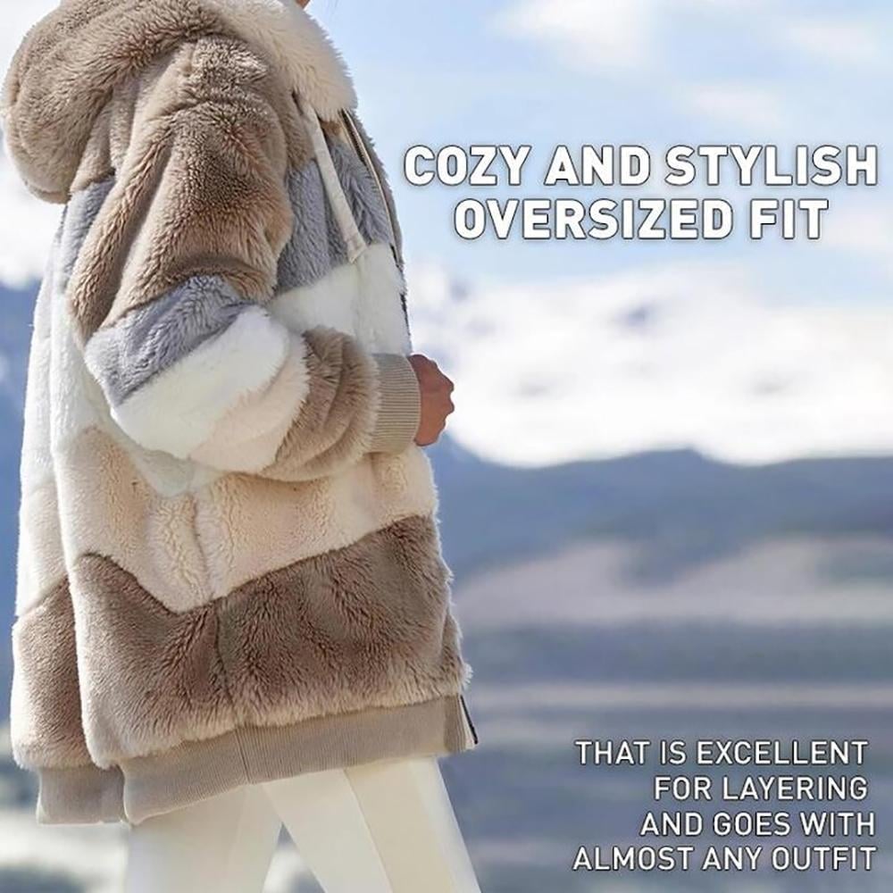 🔥LAST DAY 49% OFF🐑RCONTRASTING LAMB WOOL PADDED COAT🎁