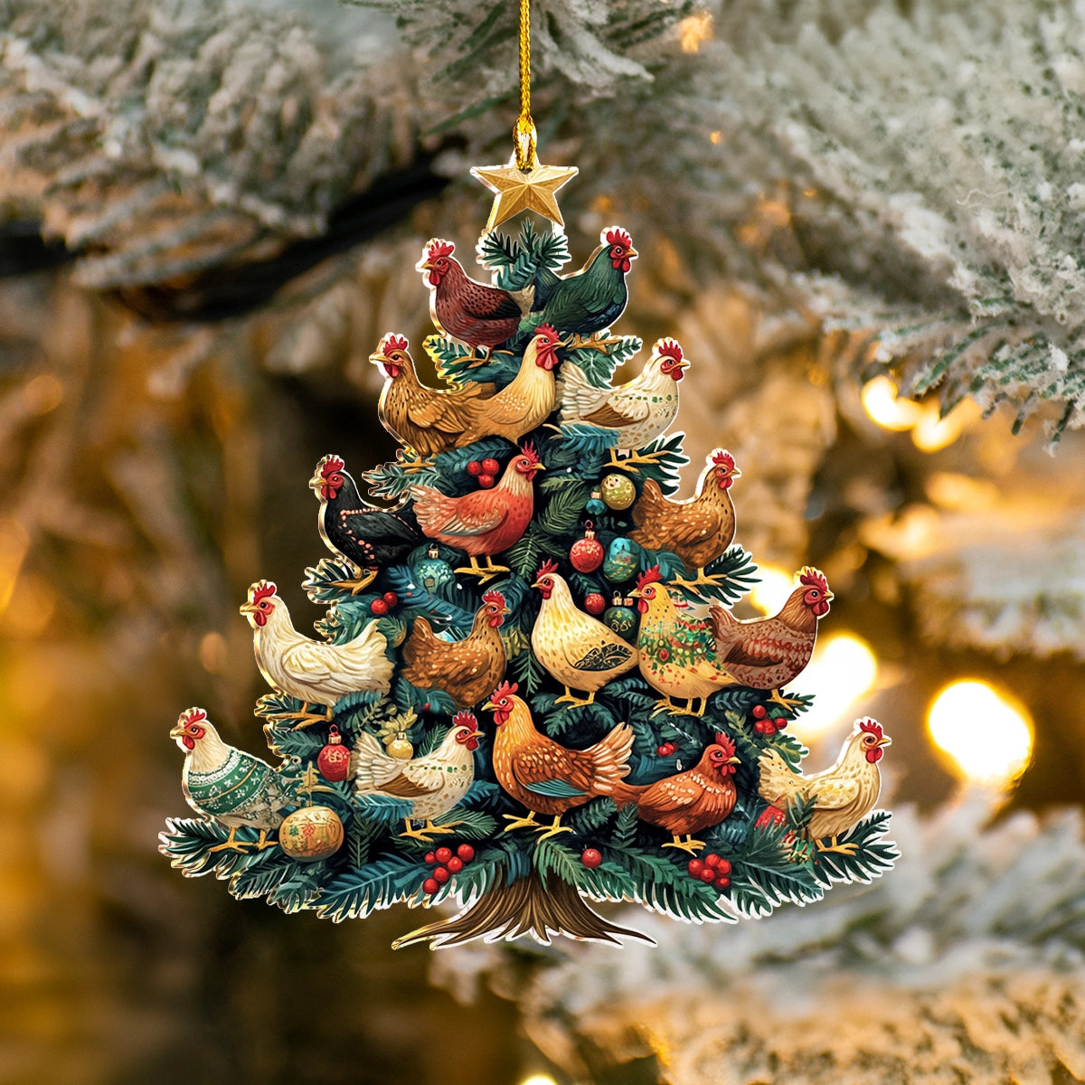 Chicken Coopmas Tree Ornament