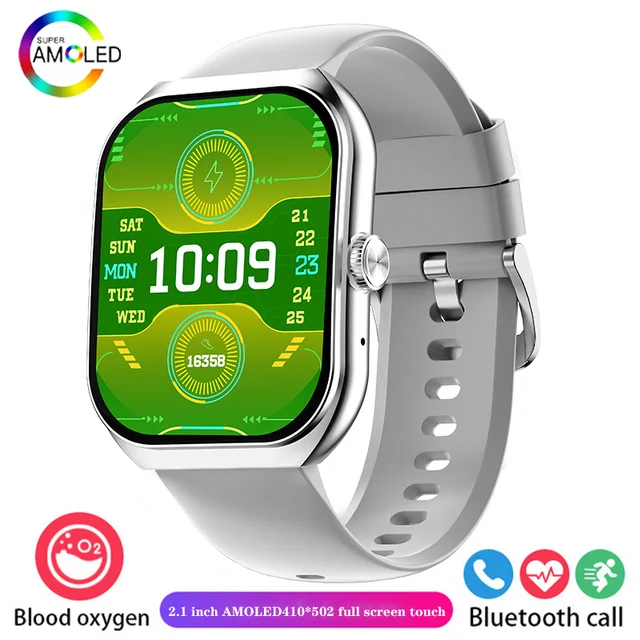 2024 New 2.1-inch UHD Bluetooth Calling Smartwatch Watch 220mah battery capacity IP68 Professional waterproof for Android iOS