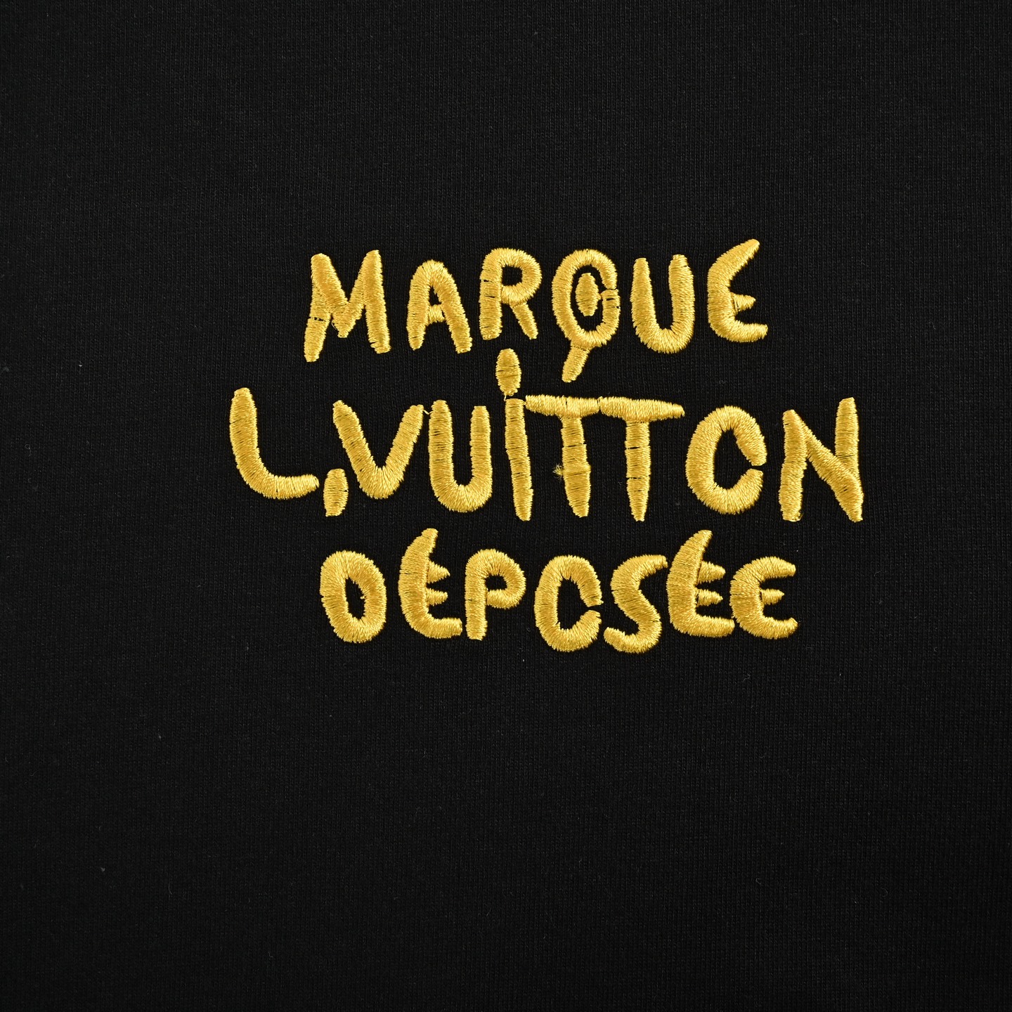 Louis Vuitton 25ss chest embroidered lettering short sleeve