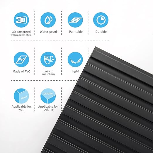 PVC Three - Dimensional Stereoscopic Decorative Wall Panels (11.8in*11.8in)