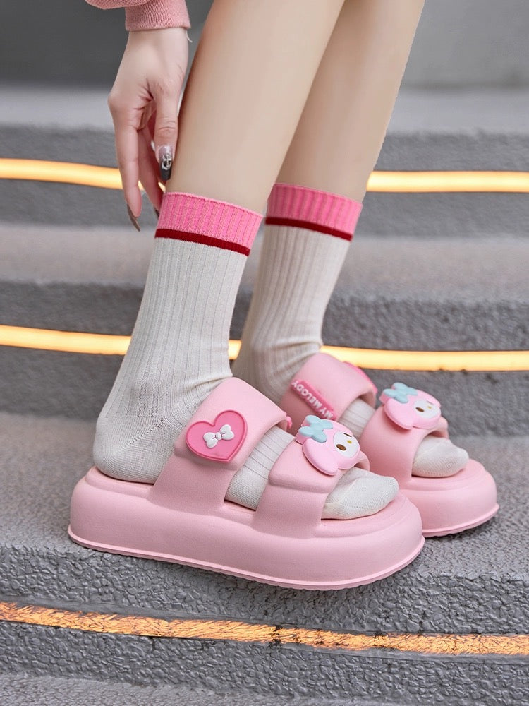 Sanrio Sandals Double Strap Waterproof EVA Chunky Slides