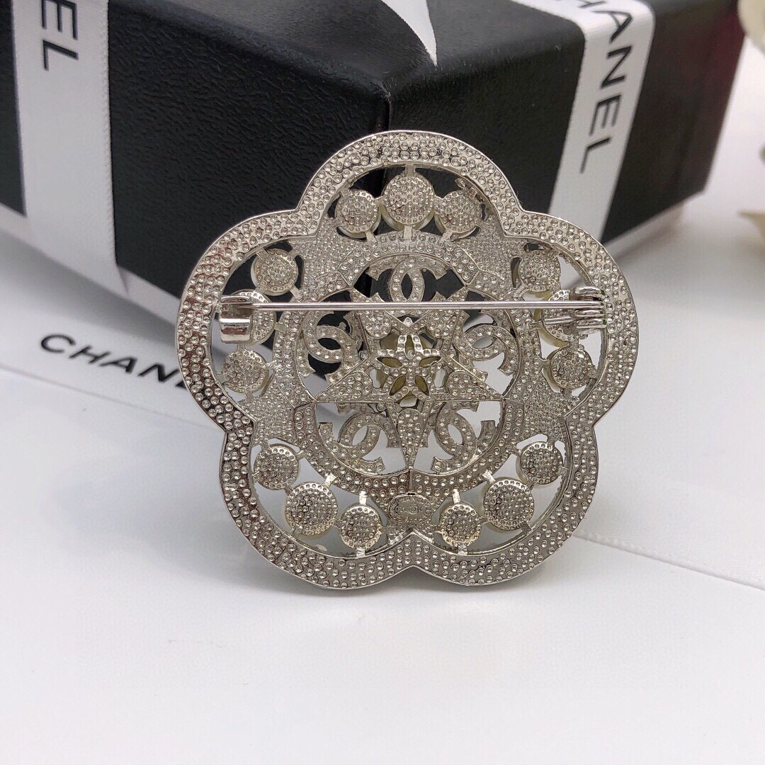 Chanel Camellia Pearl Brooch