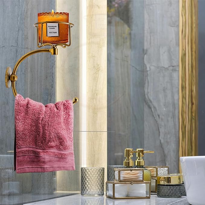 🕯️🕯️Vintage Towel Hook with Candle Holder