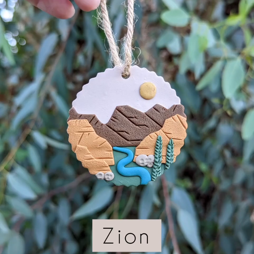 🔥On Sale🔥Handmade National Park Clay Holiday Tree Ornaments