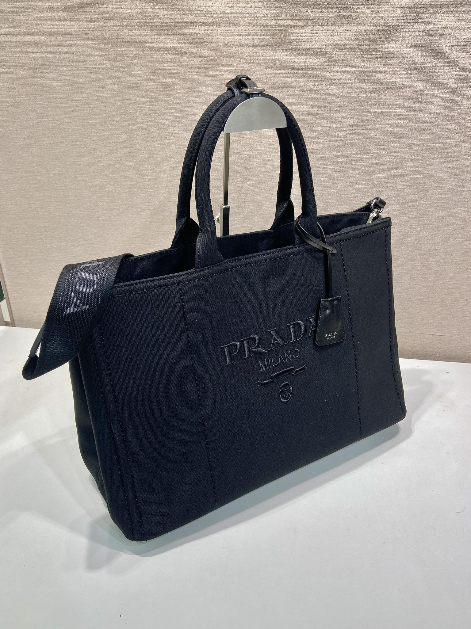 Prada Canvas Tote Bag 2VG131
