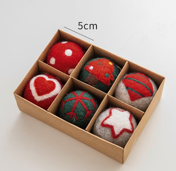 Snowflake Wool Felt Christmas Tree Baubles