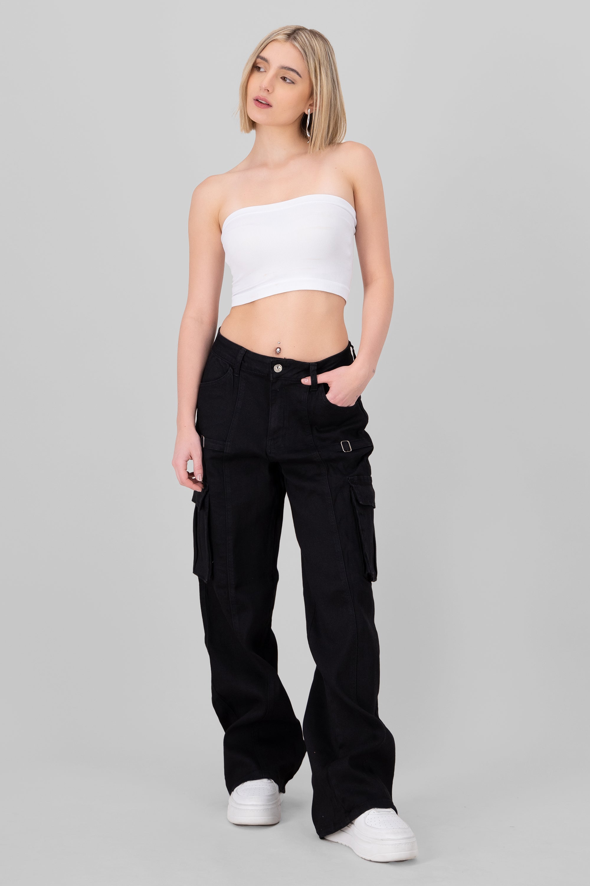 Cargo Jeans With Buckle