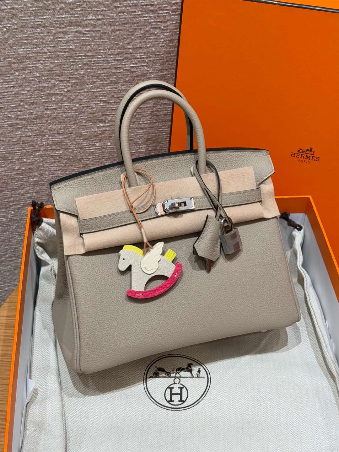 Hermès Birkin 81 Gris tourterlle handbag (handmade to order)
