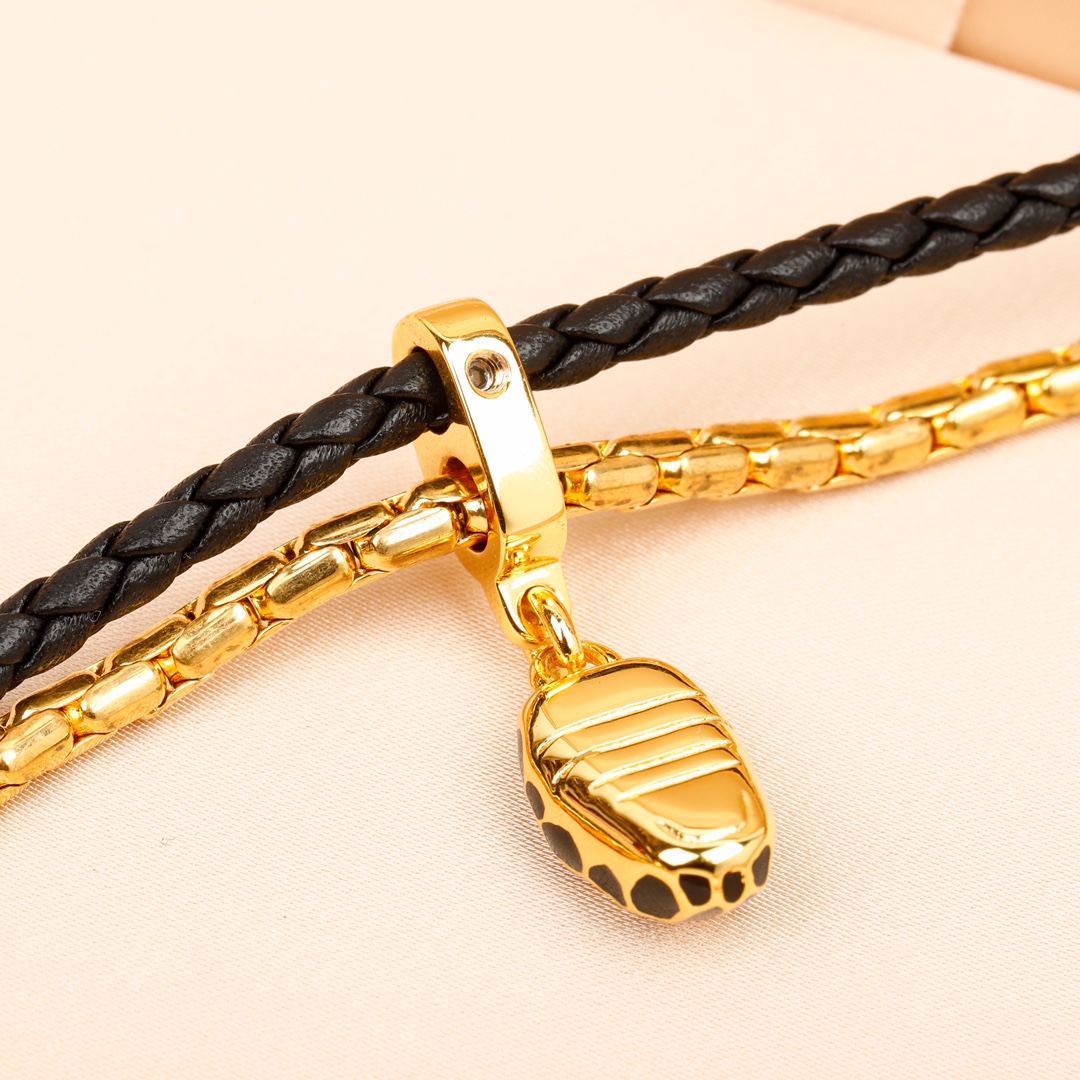 Bulgari snake head double bracelet