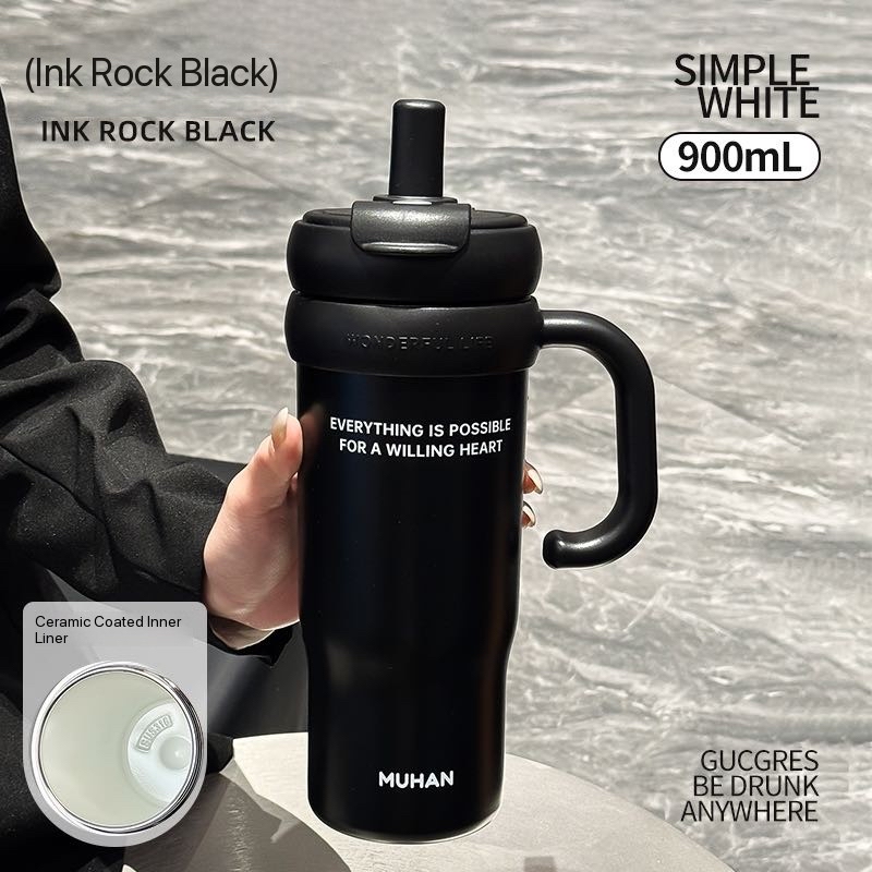 Giant insulated water bottle, large capacity, suitable for women, office workers, desktop cups, car cups, and men.