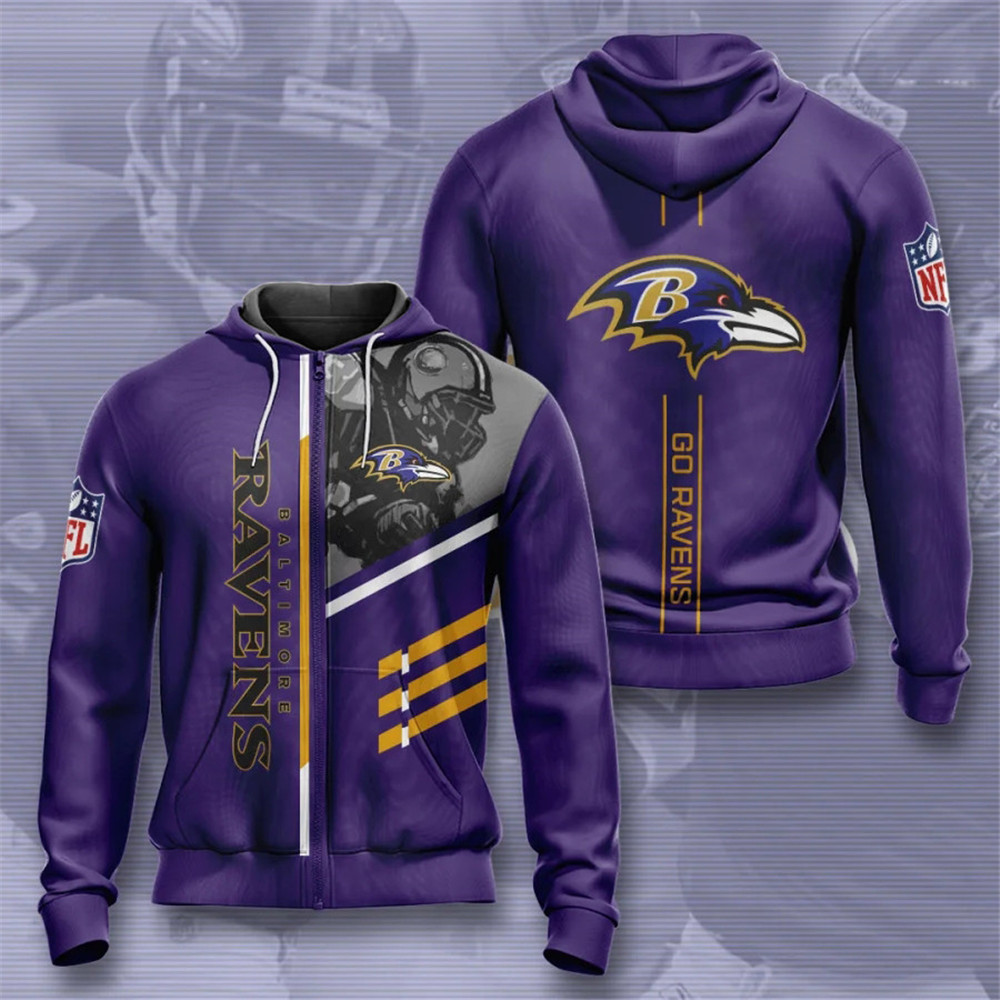 BALTIMORE RAVENS 3D HOODIE BBRR008