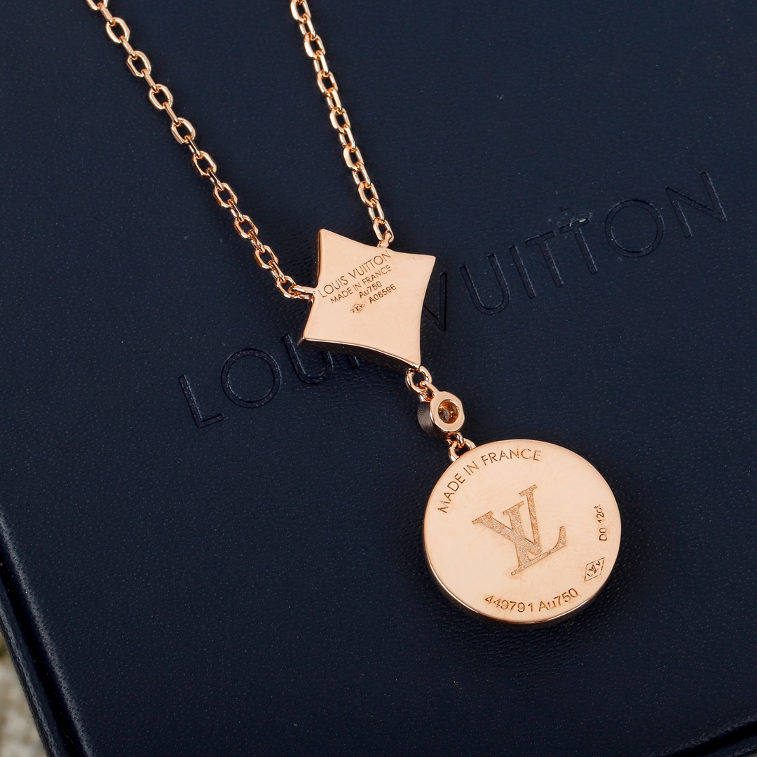 Louis Vuitton COLOR BLOSSOM BB Gold Agate Necklace