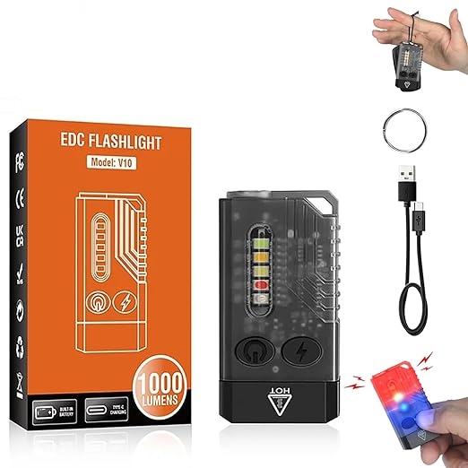 👍Last Day Promotion 50% OFF 💥 EDC Multi-Function Keychain Flashlight