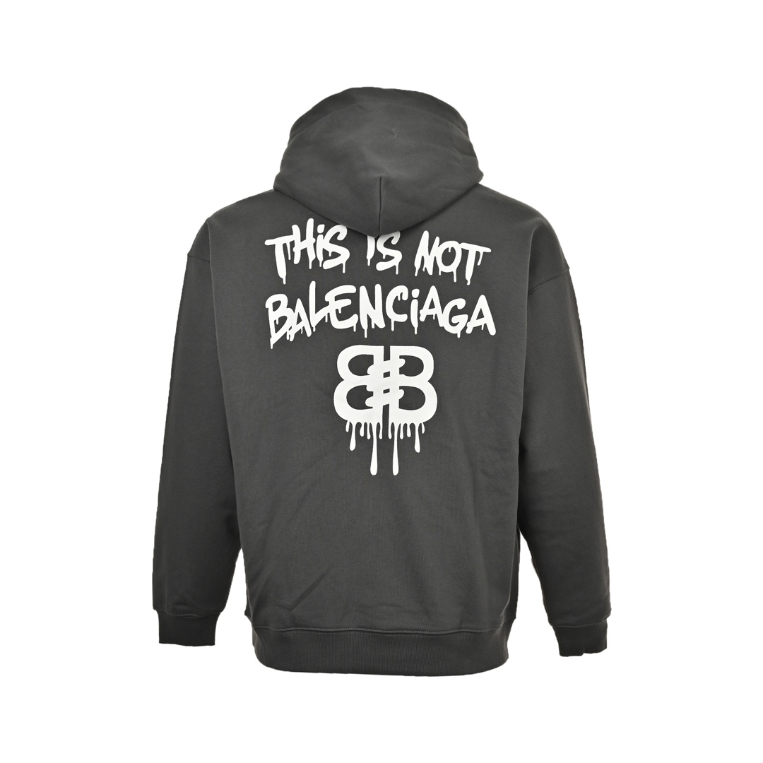 Balenciaga 24Fw graffiti logo print hooded sweatshirt