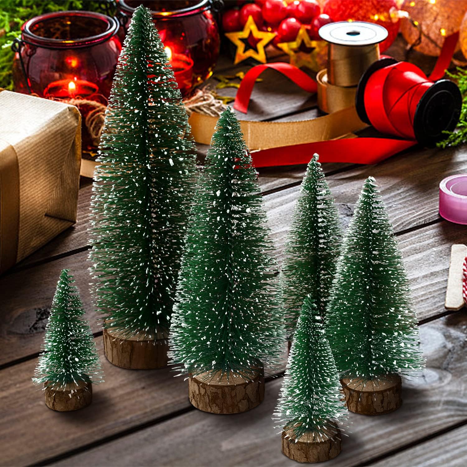 🎅2024 Christmas Promos🔥6 PCS Mini Christmas Trees Table Top Pine Tree