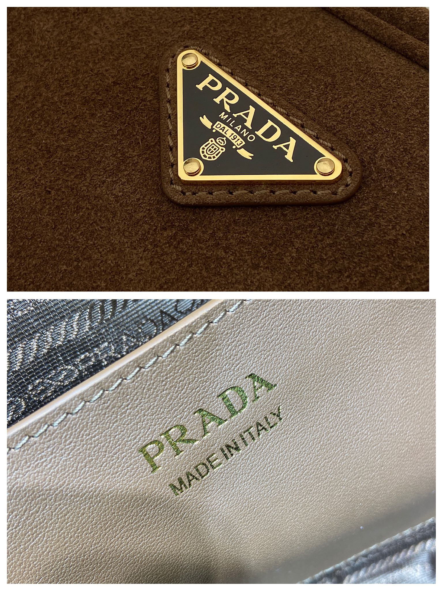 Prada suede used bag 1BB116