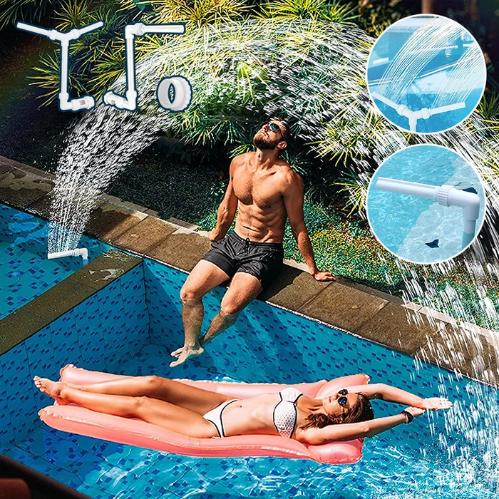 🔥Last Day Promotion-SAVE 50% OFF🔥Adjustable Pool Fountain Sprayer With Adapter🔥For Inground & Hard-Sided Aboveground Swimming Pools - Easy Attach to Return Fitting