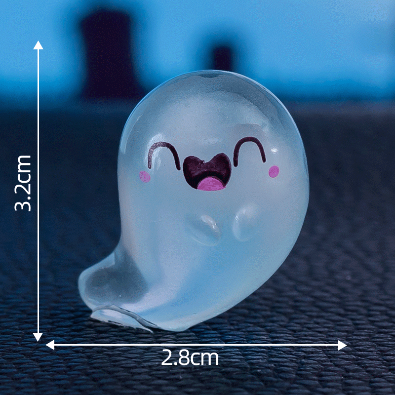 Mini Ghost Figures with Box Glow in the Dark 🎁 (Random Gift Box & Greeting Card)