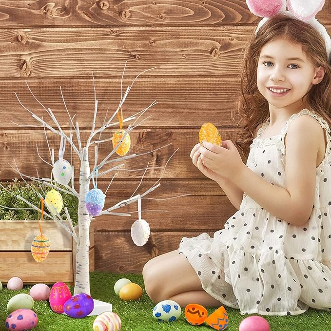 Easter Birch Tree Egg Decorative Lights💥（Free 24 eggs of random colors）