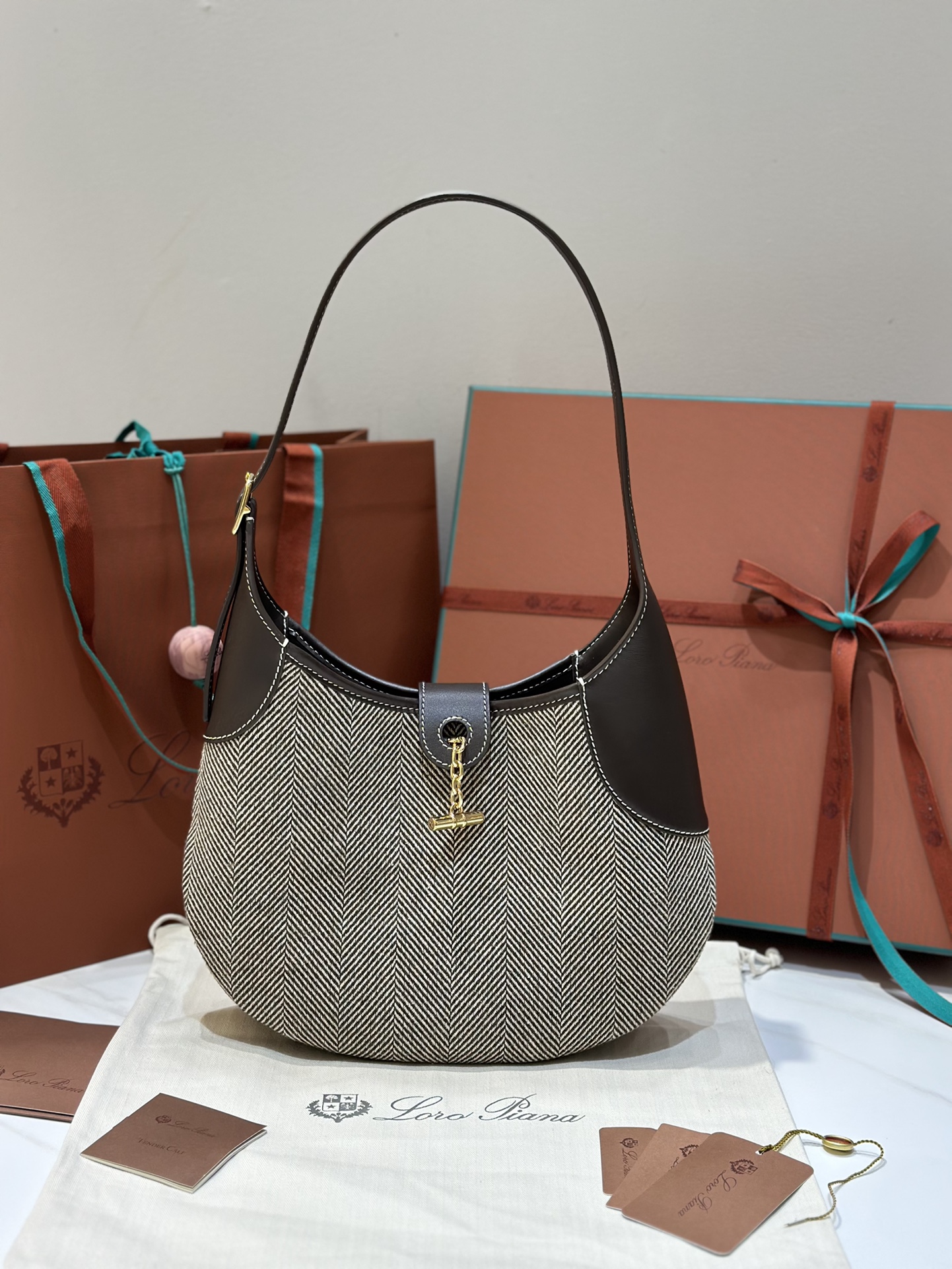 Loro Piana Bobbin Underarm Bag