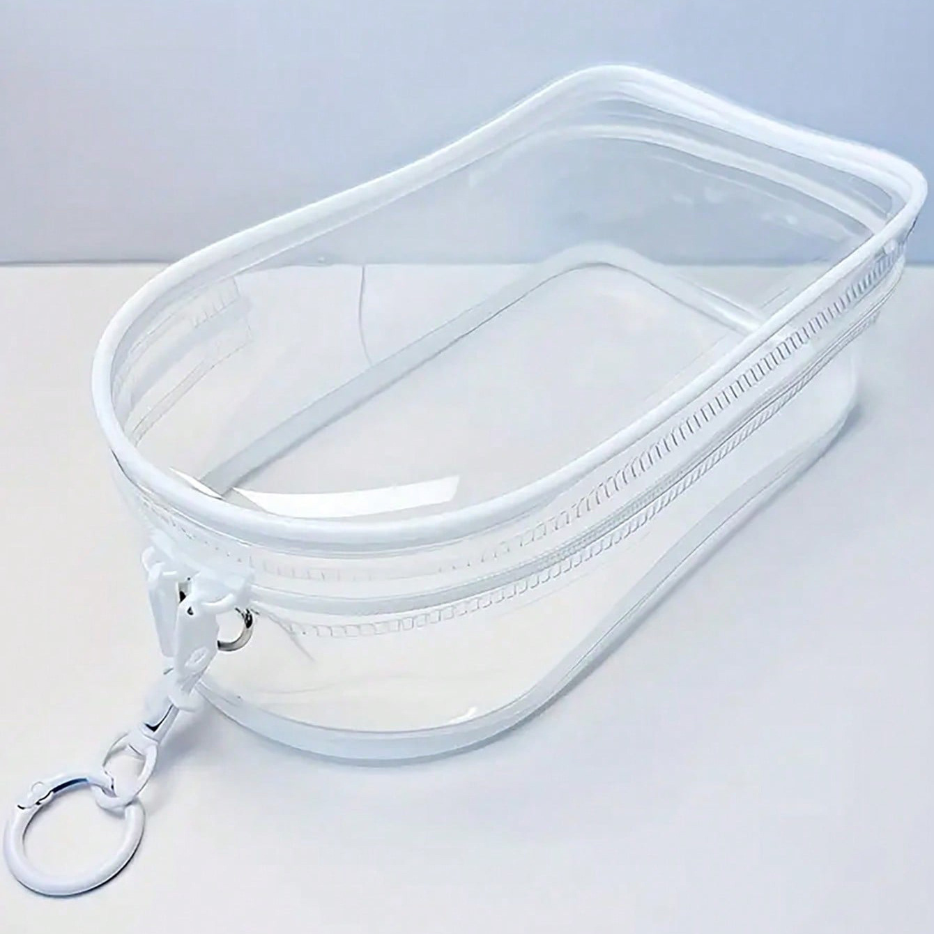 Clear Display & Storage Case for Doll – PVC Bag with Detachable Keychain for Collectible Toys and Cosmetics, Portable cases for Travel or Home Decor (7 Inches)