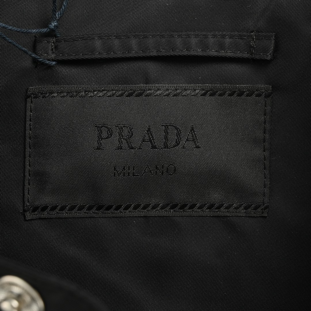 Prada 24Fw high-density triangle logo nylon shirt jacket