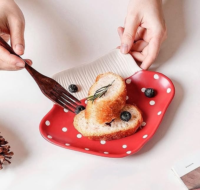 🔥Buy More Save More🔥Ceramic Red Mushroom Tableware