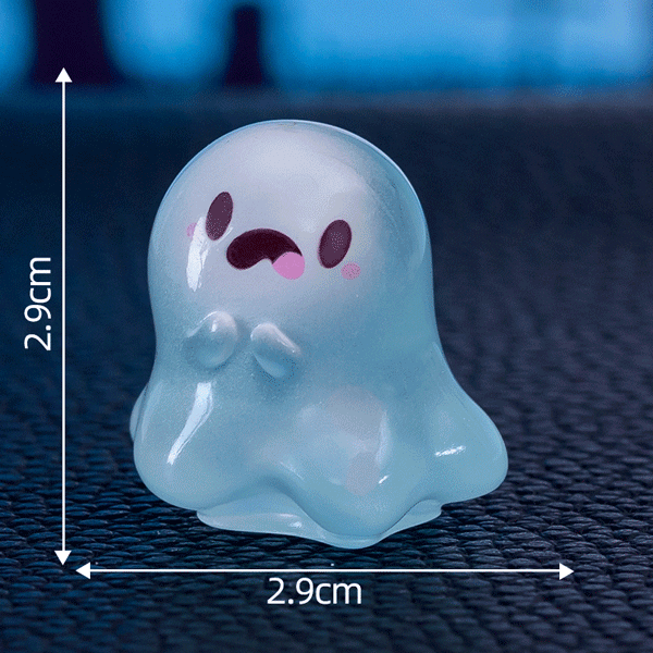 Mini Ghost Figures with Box Glow in the Dark 🎁 (Random Gift Box & Greeting Card)