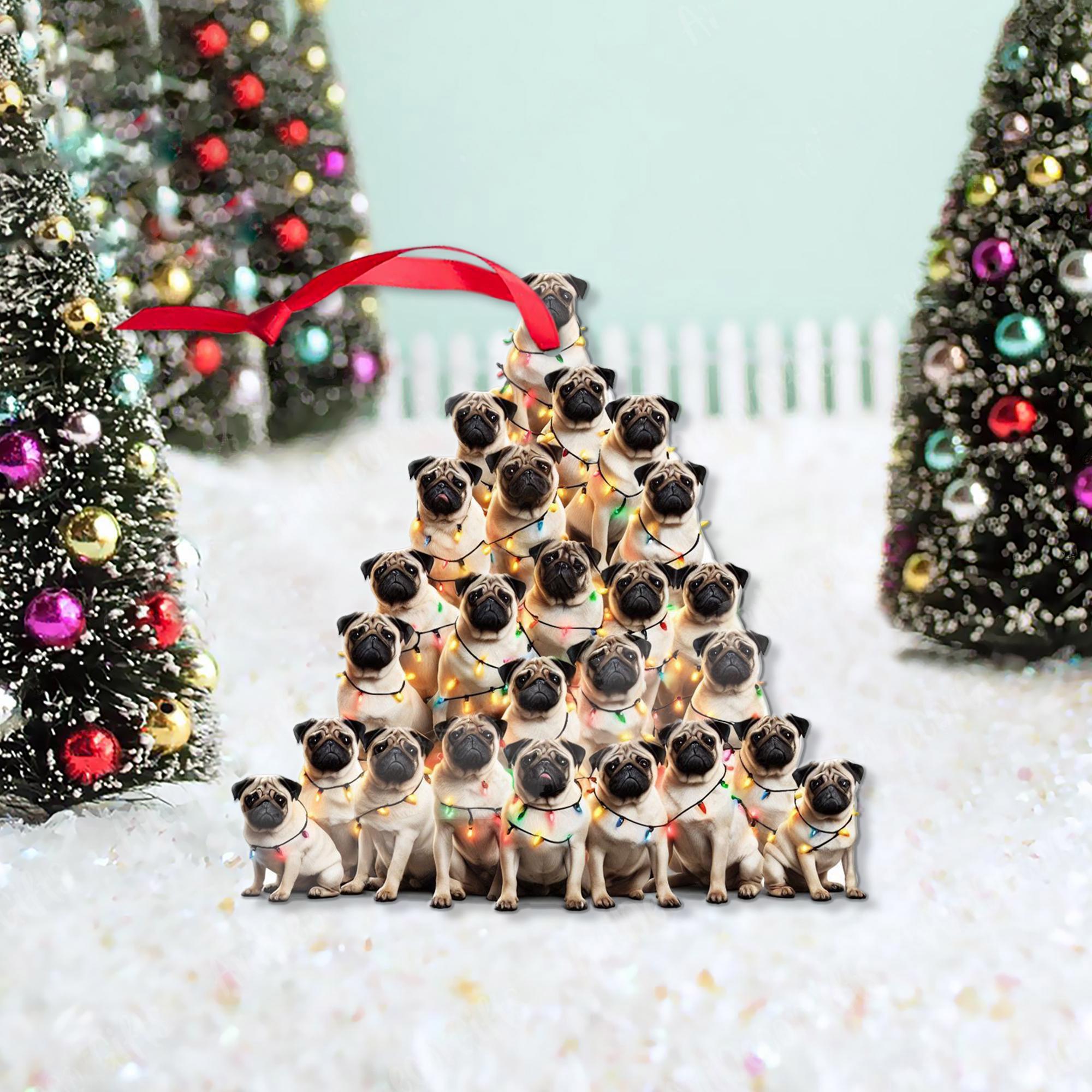 Pug Christmas Tree Oranment
