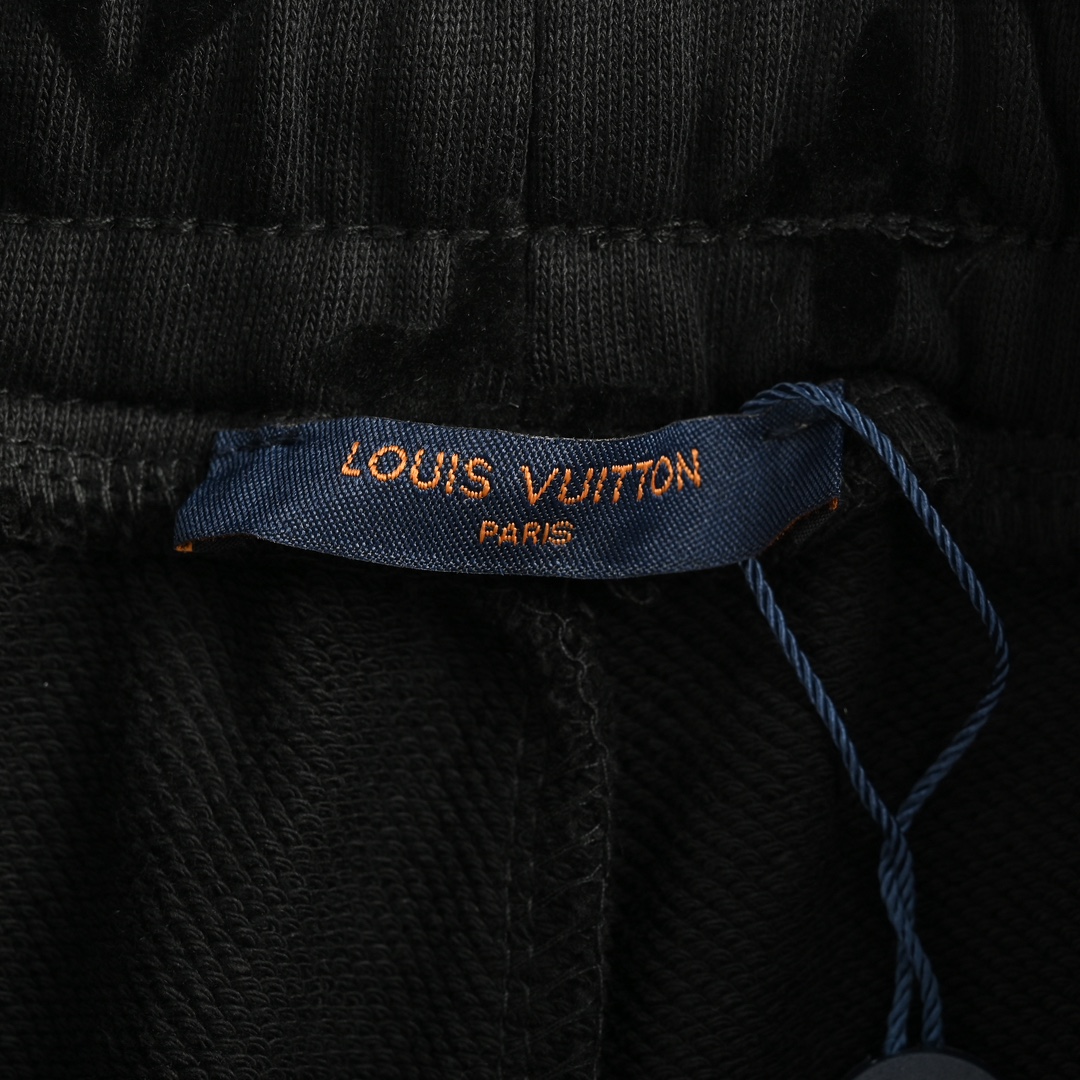 Louis Vuitton 24Fw all over monogram flocked print trousers