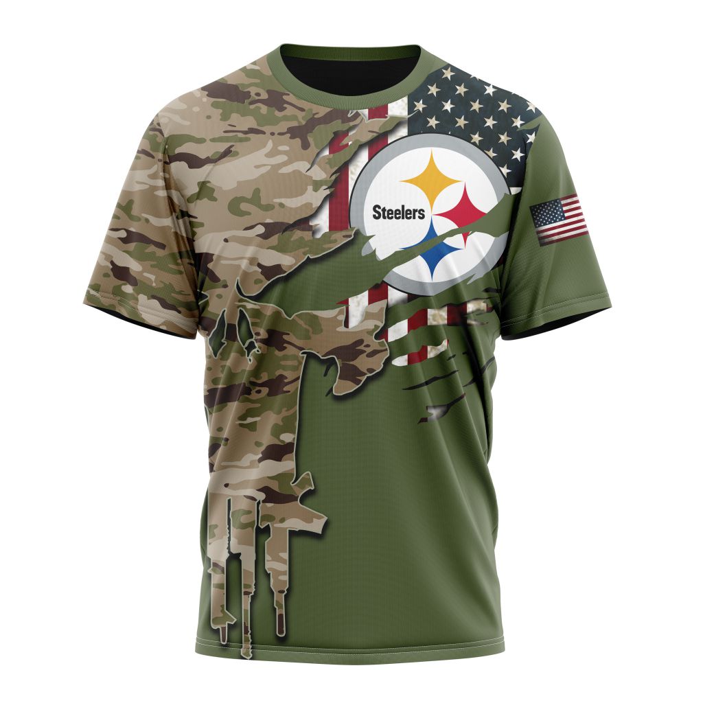 PITTSBURGH STEELERS 3D HOODIE VETERANS DAY