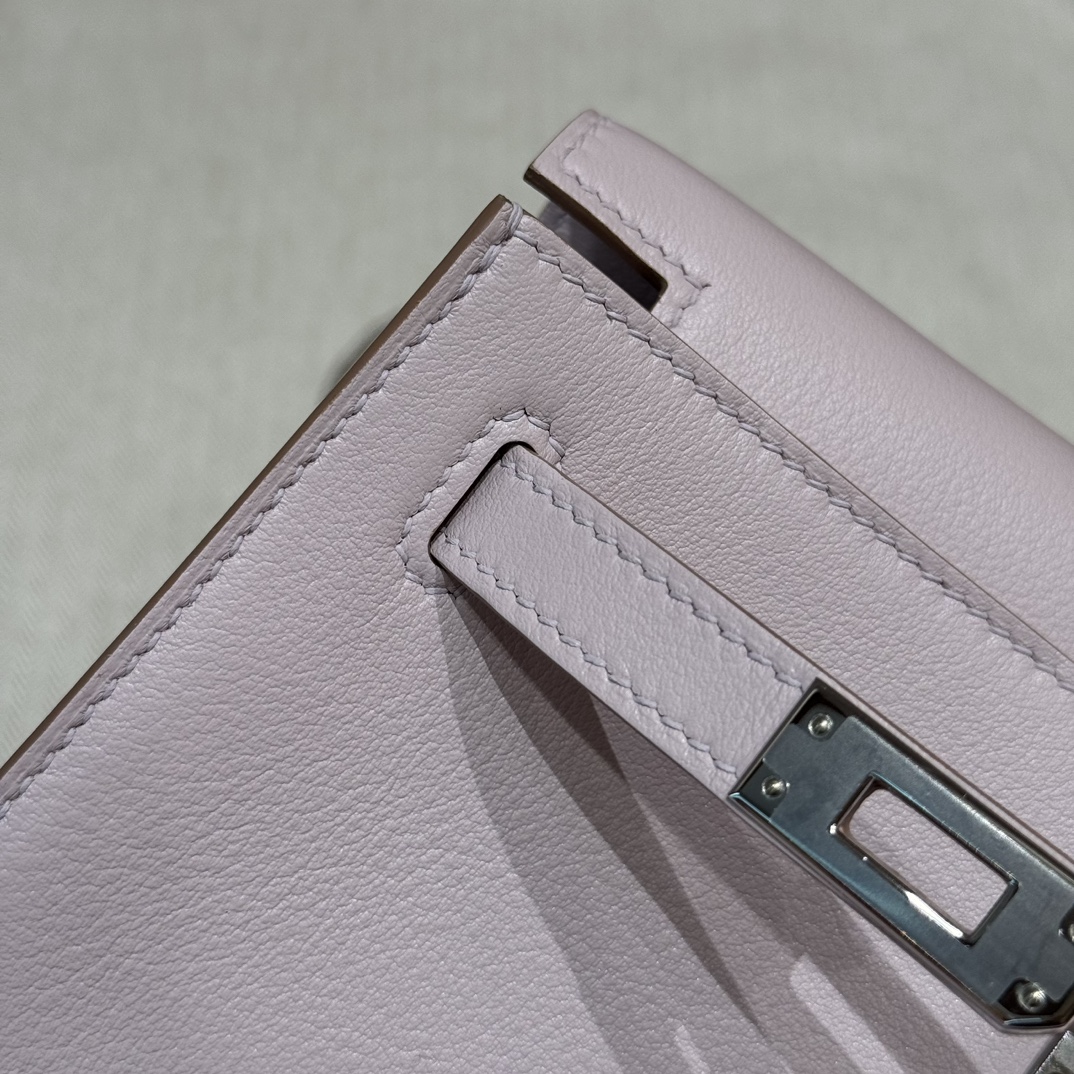 Hermes kelly danse 09Mauve pale handbag (handmade to order)