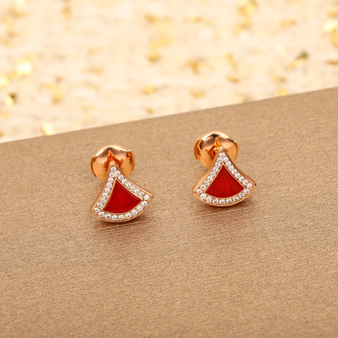 Bulgari fan-shaped earrings