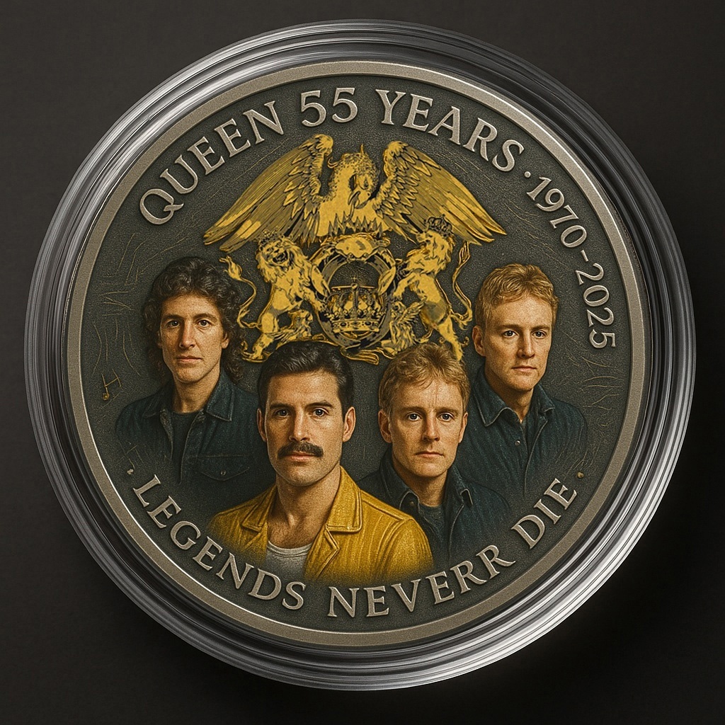Queen 55th Anniversary Commemorative Coin | Legends Never Die Collection