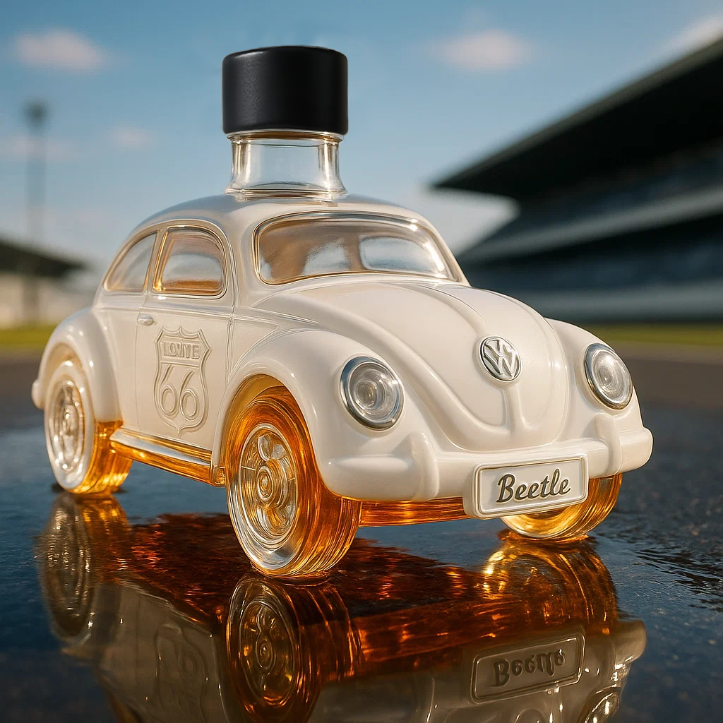 🛣️ Route 66 Reimagined — The Beetle Whiskey Bottle That Drives Nostalgia