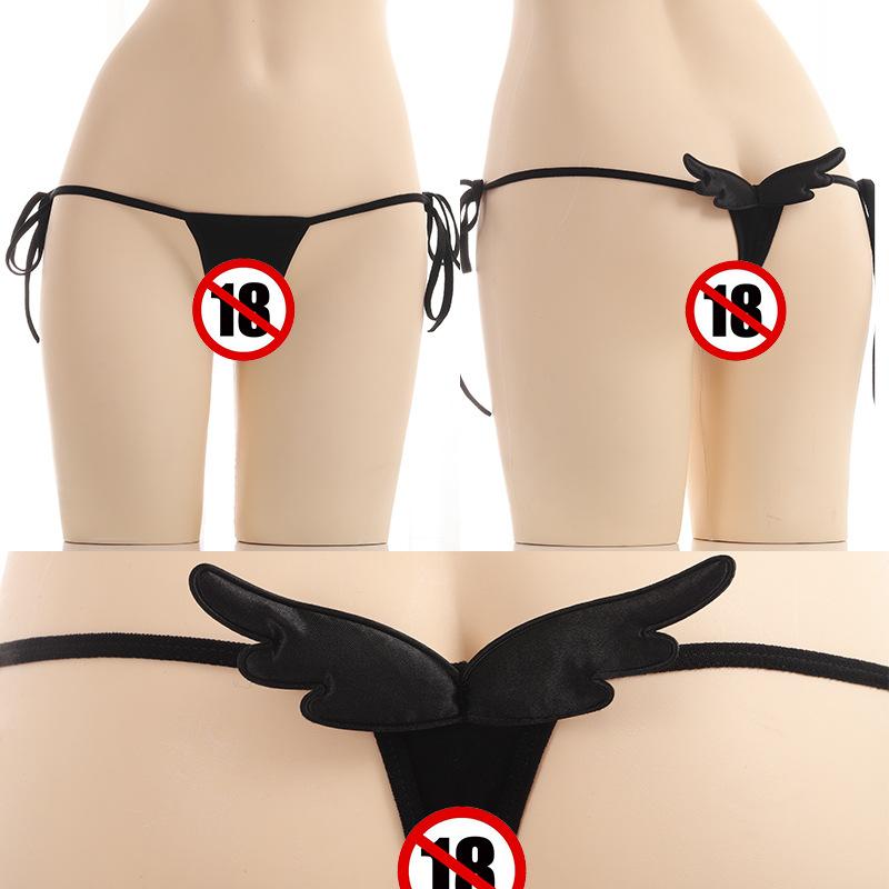 Devil Angel Wings Lace Up G-string