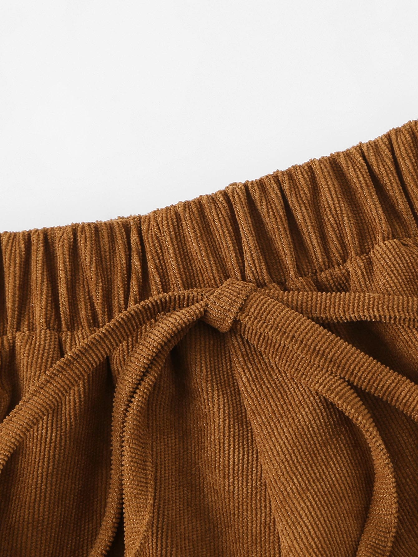 Drawstring Waist Corduroy Shorts