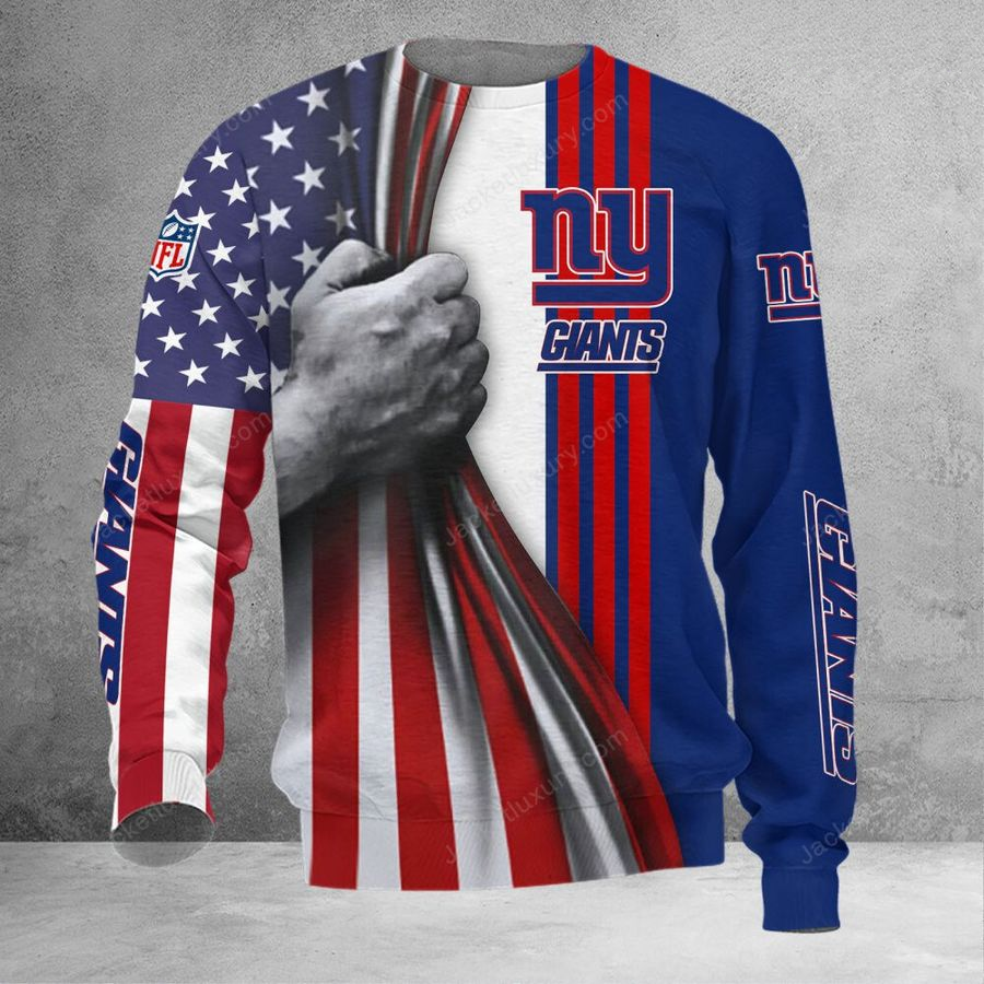 NEW YORK GIANTS 3D HOODIE SKULL0804