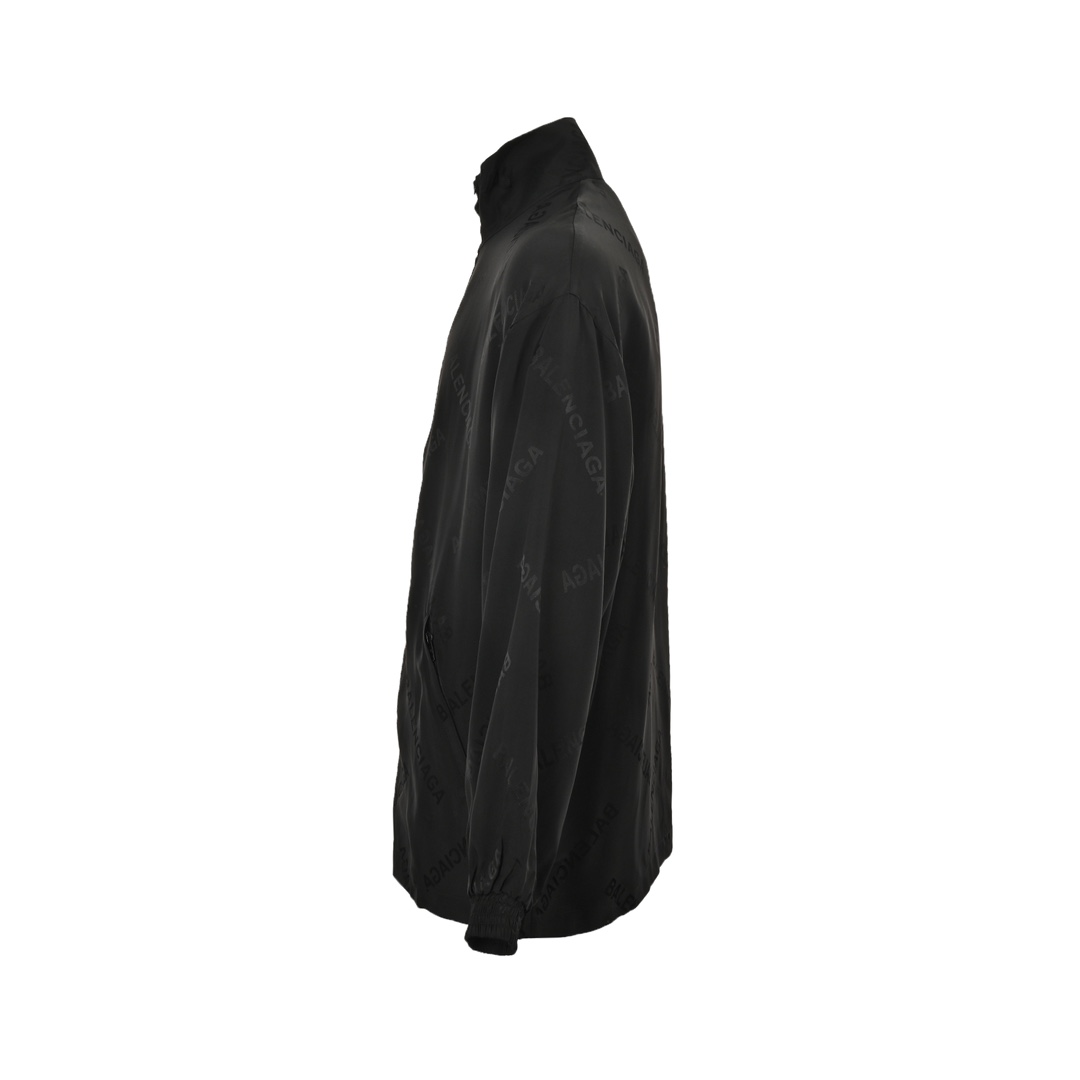 Balenciaga 24Fw silk all-over print obscure jacquard jacket