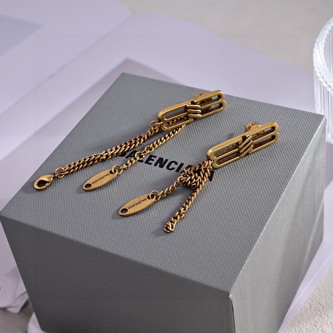 Balenciaga chain earrings