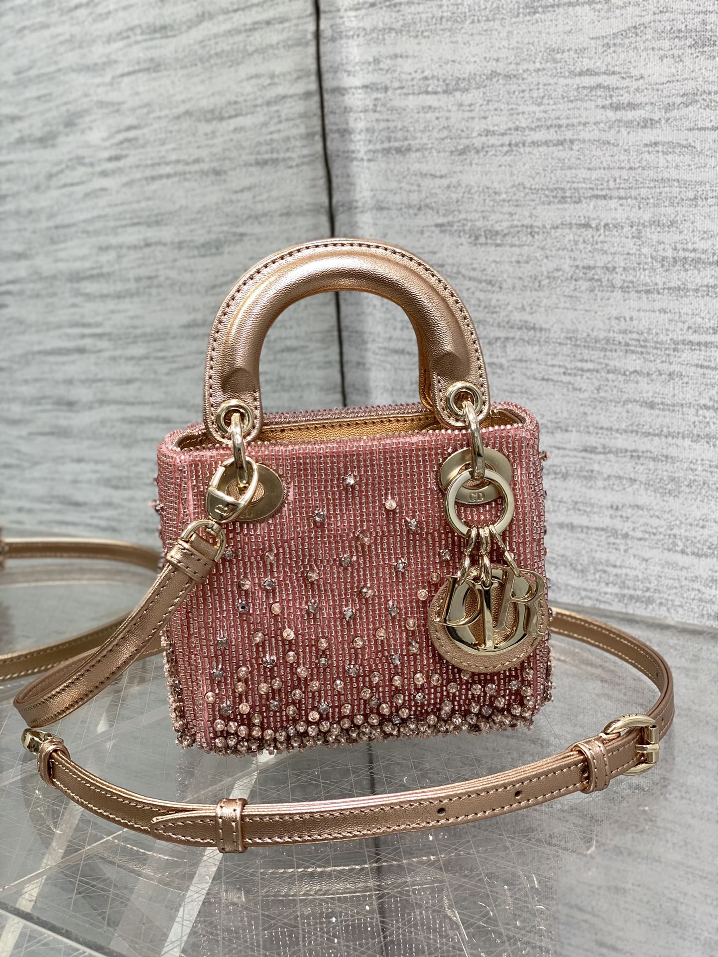 Dior Lady Limited Edition Beads Micro Series Princess Diana Bag