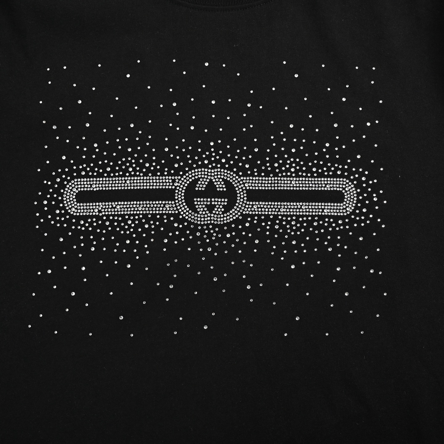 Gucci 25ss rhinestone logo short sleeve