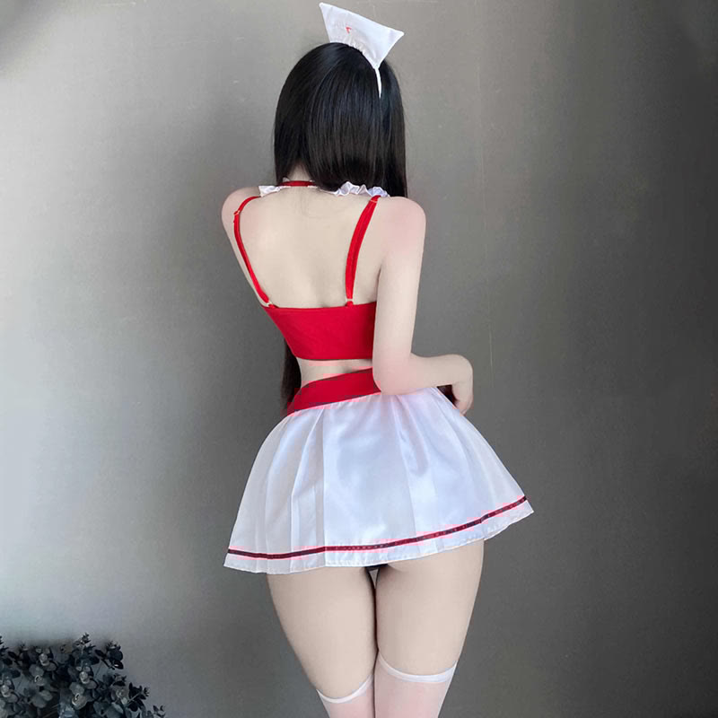 Cosplay Nurse Uniform Bow Lingerie Set