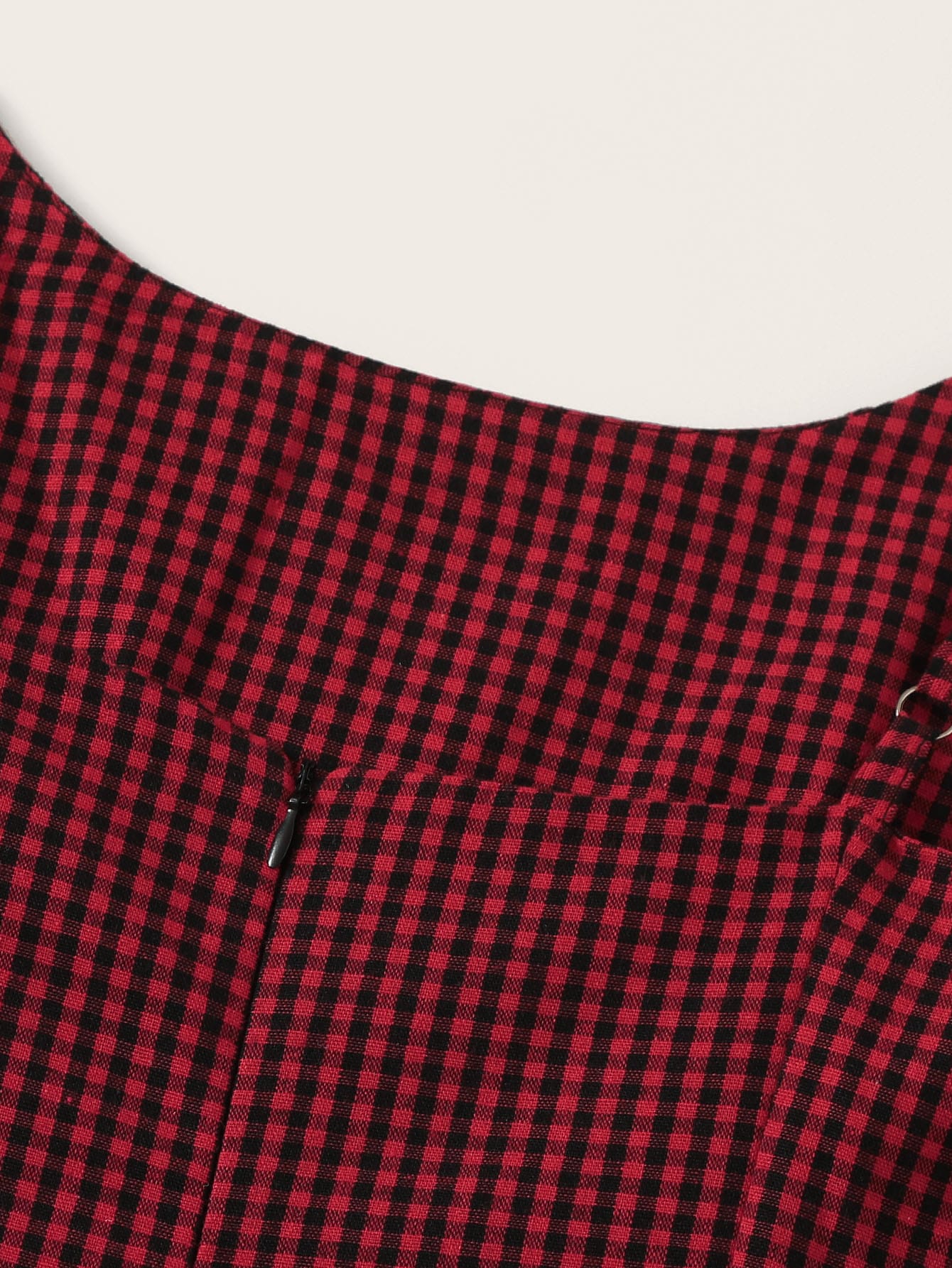 Gingham Print Zip Back Cami Dress