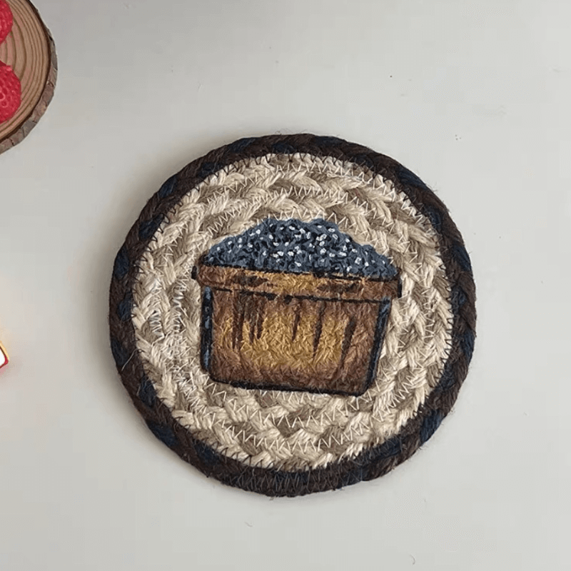 Vintant Handmade Braided Jute Round Coaster