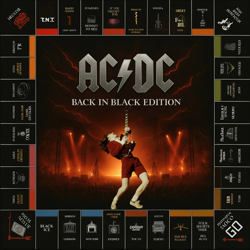 AC/DC Monopoly – Back in Black Edition 🎸⚡
