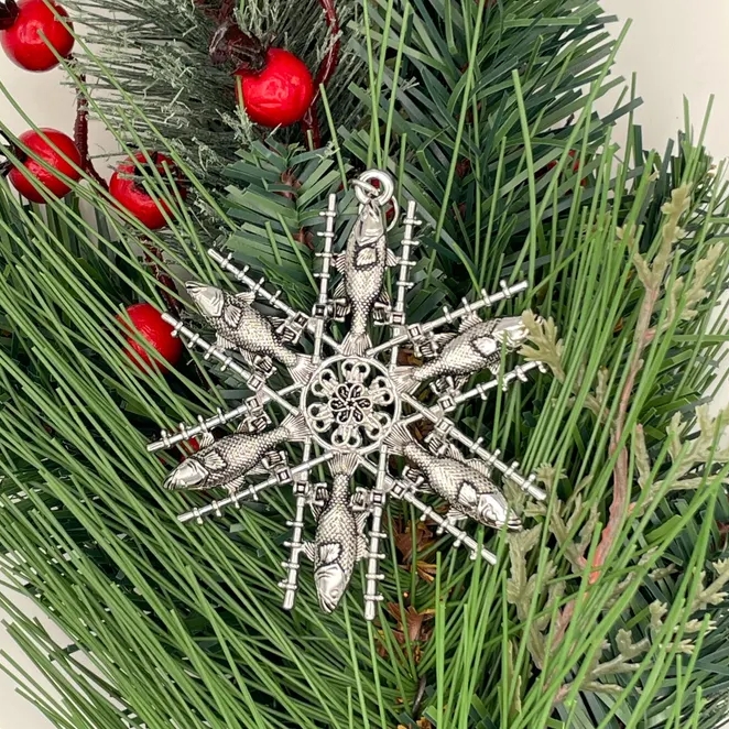 Fishing Snowflake Ornament
